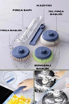 Çok Fonksiyon Mutfak Lavabo Banyo Temizleme Fırçası Bulaşık Süngeri Ve Fırçası Temizlik Fırçası