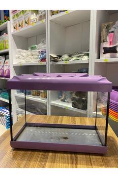 AKVARYUM CAM 30x23x15 CM MOR RENK MONLİNE FARKI