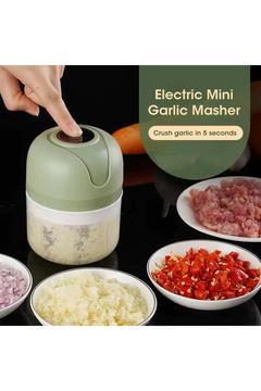 Mini El Rondosu Şarjlı Çelik 3 Bıçaklı 250 Ml Mutfak Robotu Hazneli Rondo Sebze Et Doğrayıcı Rende