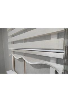 EKRU R-18 DÜZ ZEBRA STOR PERDE ETEK DİLİMLİ(ALÜMİNYUM KASA+ETEK DİLİMİ HEDİYE