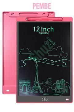 12 Inc Büyük Boy Dijital Lcd Ekran Kalemli Çocuk Yazı Çizim Writing Grafik Not Yazma Eğitim Tableti