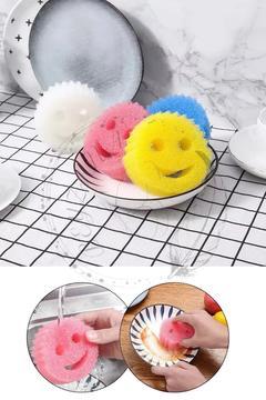 SİHİRLİ SICAK VE SOĞUK SUDA FARKLI LEKERE KARŞI EKSTRA GÜÇLÜ GÜLEN YÜZ BULAŞIK SÜNGERİ