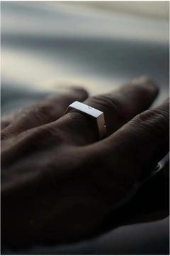 925 Ayar Gümüş Old Money Ayarlanabilir Dikdörtgen El İşi Yüzük • Made in Italy