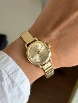 Vesita Blok Kordon Kadın Kol Saati Gold (Gold Kadran)