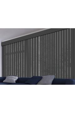 Antrasit Pvc Dikey Perde  Döndürülebilen Tam Açık Ya Da Tam Kapalı  Pvc Dikey