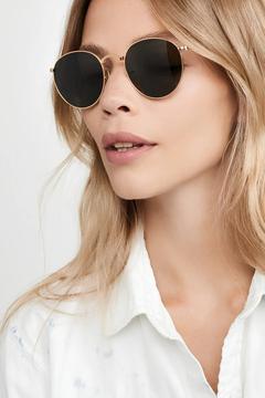 Marry Gold Siyah Oval Unisex Metal Güneş Gözlüğü