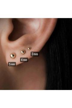 Cerrahi Çelik Top Küpe Seti Gold 3 Parça