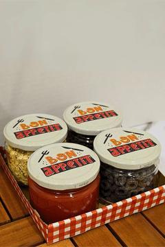 Home 4'lü 300 ml Yuvarlak Cam Kavanoz - Bon Apetit Model