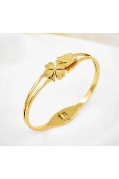 Yonca Ve Kelebek Figürlü 316l Çelik Kelepçe