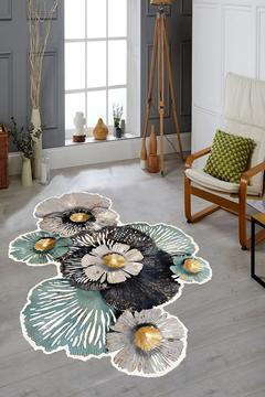 Dijital Baskı Yıkanabilir Kaymaz Taban Dekoratif Salon Mutfak Halısı Yolluk