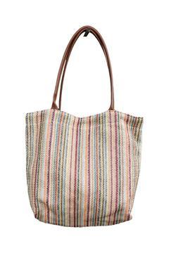 Renkli Hasır Plaj / Günlük El ve Omuz Çantası