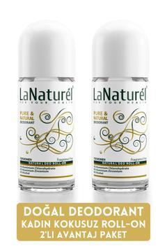 Doğal Deodorant Roll-on Kadın Kokusuz. 2'li Avantaj Paketi