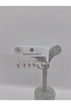 Elfıda Shop Çelik Halka Küpe Seti 6 Lı