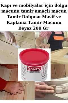 Dekor Ahşap Tamir Ve Dolgu Macunu Beyaz 200 Gr