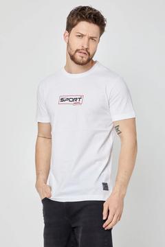 Erkek Beyaz Baskılı Slim Fit T-shirt