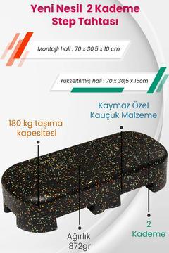 2 Kademe En Dayanıklı Kırılmaz Step Tahtası Yırtılmaz Kauçuk Ultra Hafif Step Fitness Egzersiz Aleti