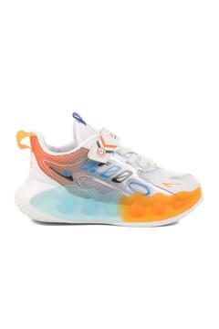 Beyaz Saks Cırtlı Fileli Erkek Çocuk Spor Ayakkabı 2480 P