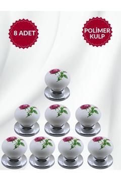 Polimer Plastik Düğme Crom Tablalı Mobilya Mutfak Çekmece Dolap Kapak 8ipaket – Dayanıklı Tasarım