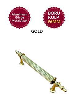 96MM LÜKS Alüminyum Metal Boru KULP(ALTIN) Mobilya Mutfak Çekmece Dolap Kapak – Dayanıklı Tasarım