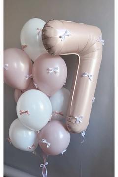 DOĞUM GÜNÜ SÜSÜ FİYONK KURDELALI RAKAM BALON