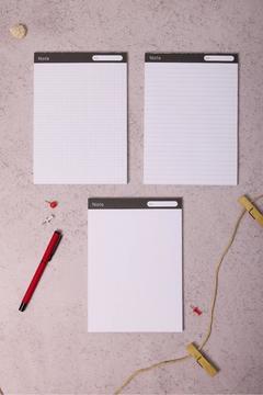 3'lü Masaüstü Çizgili Kareli Noktalı Notepad A5 100 Sayfa Düz Orta Boy Not Defteri