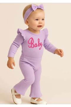 Kız Bebek Alt Üst Takım İspanyol Paça Baby Baskılı