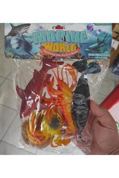 Oyuncak Hayvanlar Deniz Hayvanları Balık Yengeç Fok 11cm 5 Pcs Hayvan Seti