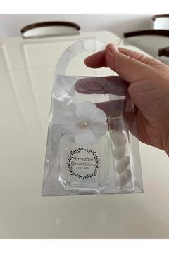 Söz,Nişan,Nikah,Bebek,Sünnet hediyelik şeffaf çantalı ve draje şekerli kolonya şişesi 10 adet