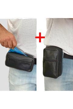 2 Adet Hakiki Deri Kemer Çantası 3 Bölmeli LD585