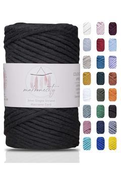 Taranan Makrome Ipi 3mm Taranabilir Pamuk Makrome Ipi Makrame Ipi Siyah