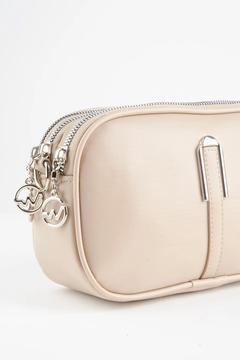 Kadın Kardelen Vizon 4 Bölmeli Suni Deri Orta Boy Fermuar Kapama El Kol Ve Omuz Çantası