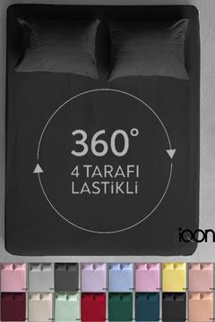 Ranforce Dokuma Lastikli Çarşaf Takımı Çift Kişilik - 21 Renk