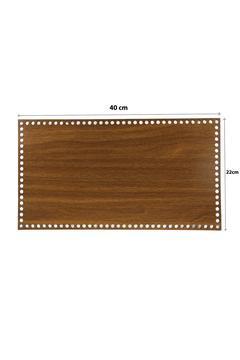 Ahşap Sepet Tepsi Tabanı 40x22 Cm Ceviz Çift Yüz 3mm Mdf