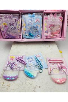 sanrio kawaii içi sulu simli sticker DİY kendin yap anahtarlık hobi seti okul öncesi hediyelik 1adet