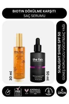 the fair. Biotin Dökülme Karşıtı 50 ml Saç Serumu ve Shine SPF 50 Güneş Koruyucu Saç Yağı 30 ml