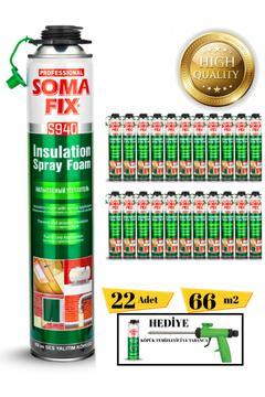 Poliüretan Termal Isı Ve Ses Yalıtım Sprey Köpük (22 ADET) Tabanca Ve Temizleyici Hediyeli