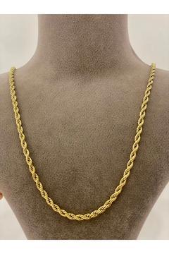 Çelik Burma Zincir Kolye Gold (62-66CM)