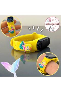 Deniz Kızı Figürlü Dijital Çocuk Kol Saati Silikon Hediyelik Sevimli Dokunmatik Çocuk Kol Saati