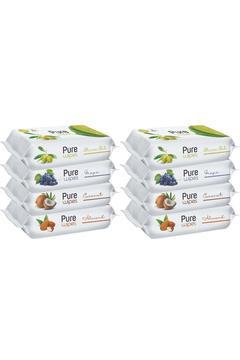 Wipes Islak Havlu Mendil 50 Yaprak 8 Li Set (400 YAPRAK) (MEYVELİ)