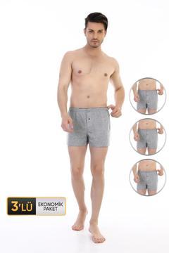 Erkek Penye Füme Boxer 805 3'lü Ekonomik Paket