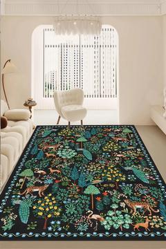 Forest Dekoratif Halı, Yıkanabilir, Kaymaz Tabanlı Djth