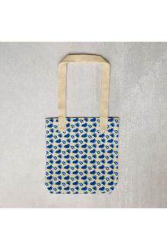 Kanvas Omuz Çantası - Lacivert - Yaprak Desenli-Çevre Dostu-WOLO COMPANY