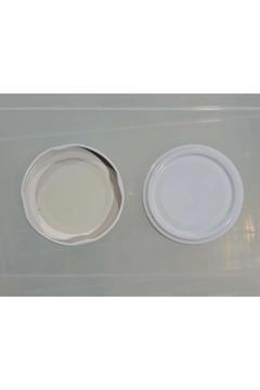 63 mm KAVANOZ KAPAĞI METAL KÜÇÜK BEYAZ ( 1 ADET FİYATIDIR )