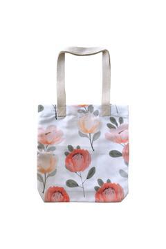 Çiçek desenli kumaş çanta- omuz çantası