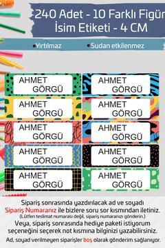 İsme Özel Okul Etiketi Kalem Defter Etiketi Özel İsim Yazılabilen Sticker Etiket 240 Adet P20