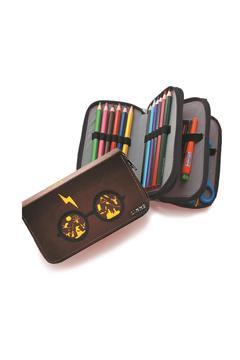 Harry Potter Gözlük Temalı Kalem Kutusu Organizer Kalemkutu Vegan Deri Üç Bölmeli Kalemlik