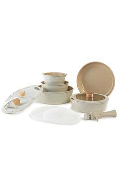 Midas Bej 11 Parça Ayrılabilen Saplı İç İçe Geçebilen Tencere Tava Seti