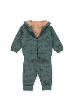 İKİ İP KAPŞONLU HIRKA 3LÜ TAKIM (LITTLE JOURNEY) K4542