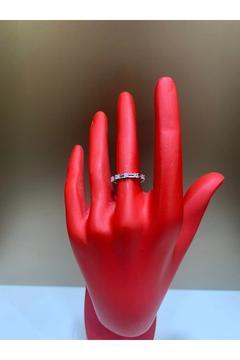 Baguette Kesim Zirkon Taşlı Özel Tasarım 925 Ayar Gümüş Yüzük