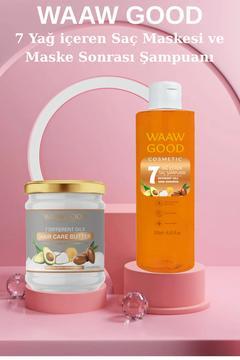 Yedi Yağ İçeren Saç Bakım Maskesi (Kremi) Ve Bakım Sonrası 7 Yağ İçeren Şampuan Saç Bakım Seti